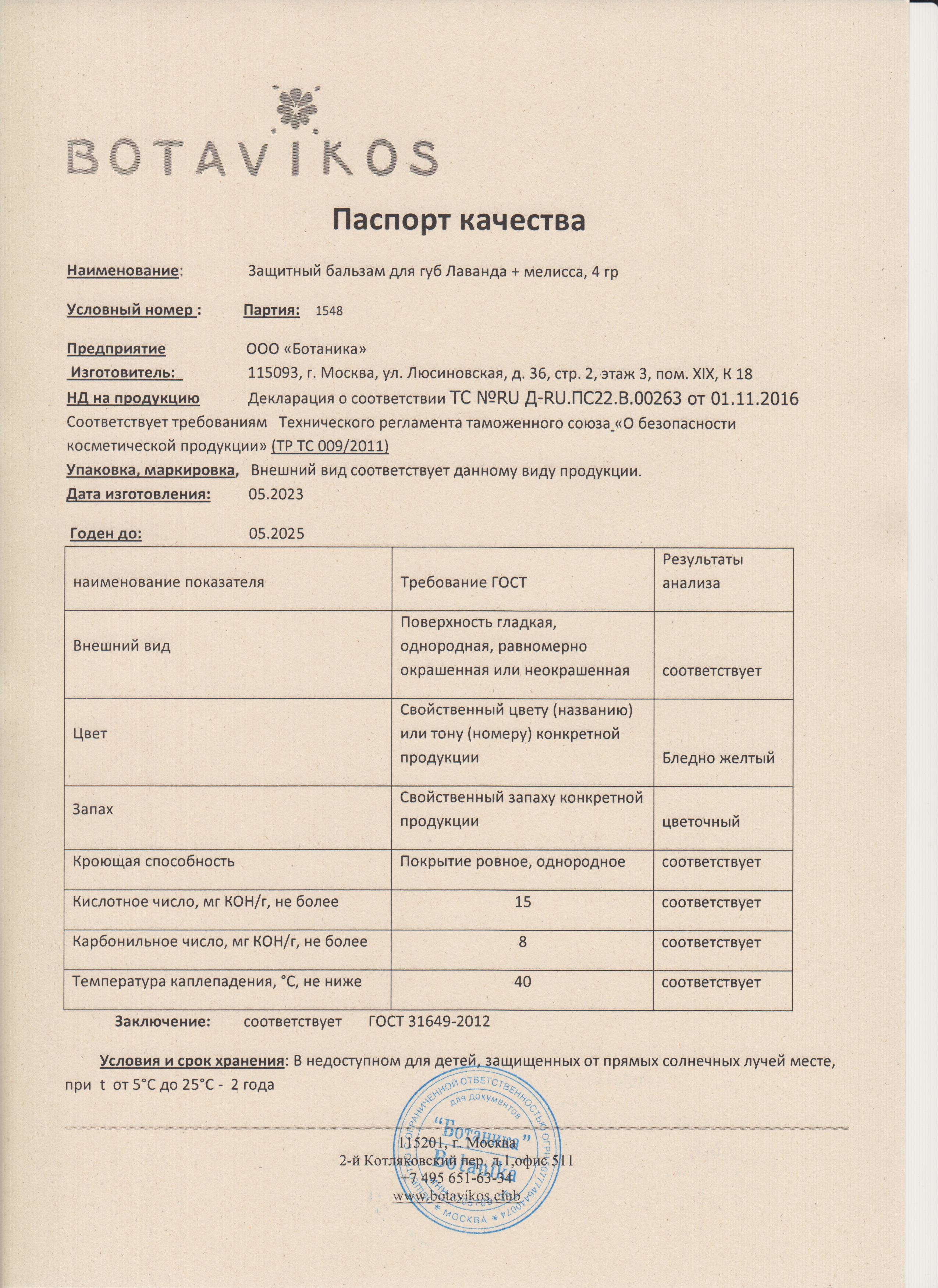 Паспорт №052023